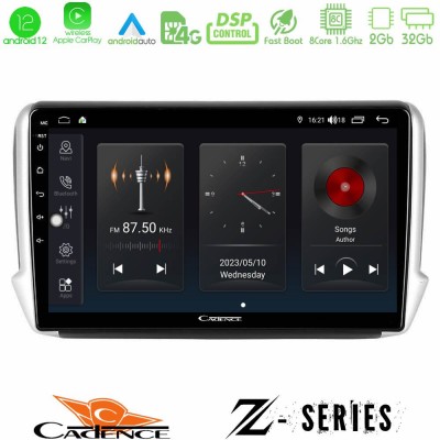 Cadence Z Series Peugeot 208/2008 8core Android12 2+32GB Navigation Multimedia Tablet 10