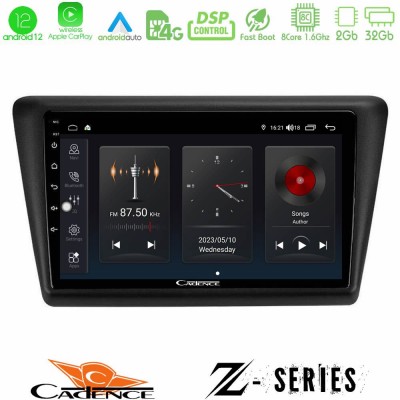 Cadence Z Series Skoda Rapid 2013-2017 8core Android12 2+32GB Navigation Multimedia Tablet 9