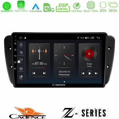 Cadence Z Series Seat Ibiza 2008-2012 8Core Android12 2+32GB Navigation Multimedia Tablet 9