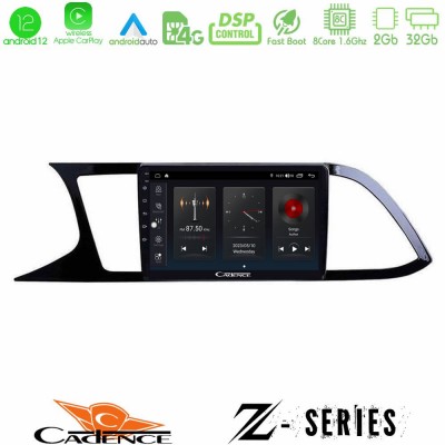 Cadence Z Series Seat Leon 2013 – 2019 8core Android12 2+32GB Navigation Multimedia Tablet 9