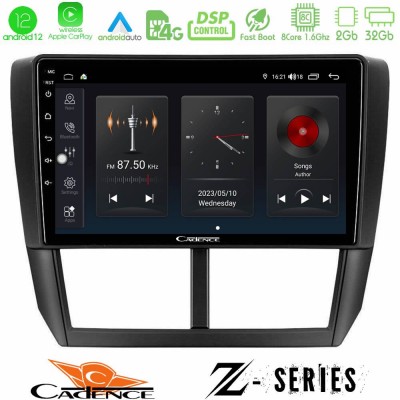 Cadence Z Series Subaru Forester 8core Android12 2+32GB Navigation Multimedia Tablet 9