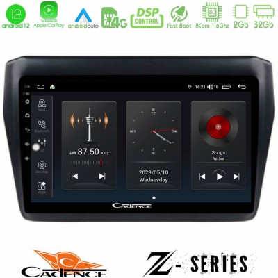 Cadence Z Series Suzuki Swift 2017-2023 8core Android12 2+32GB Navigation Multimedia Tablet 9