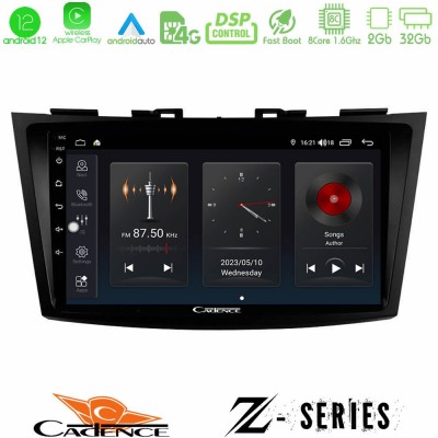 Cadence Z Series Suzuki Swift 2011-2016 8core Android12 2+32GB Navigation Multimedia Tablet 9