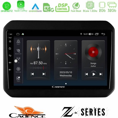 Cadence Z Series Suzuki Ignis 8core Android12 2+32GB Navigation Multimedia Tablet 9