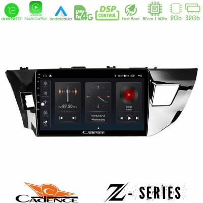 Cadence Z Series Toyota Corolla 2014-2016 8core Android12 2+32GB Navigation Multimedia Tablet 9