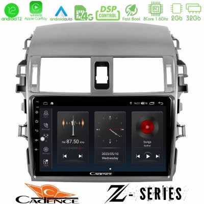 Cadence Z Series Toyota Corolla 2008-2010 8core Android12 2+32GB Navigation Multimedia Tablet 9