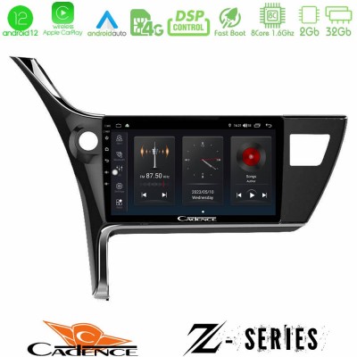 Cadence Z Series Toyota Corolla 2017-2018 8core Android12 2+32GB Navigation Multimedia Tablet 10