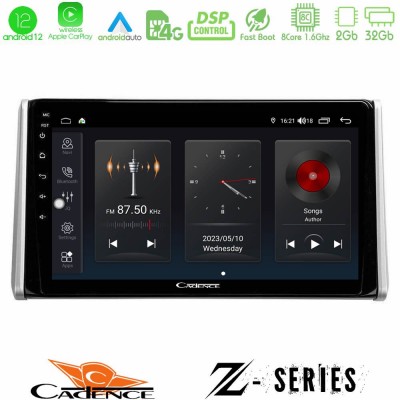 Cadence Z Series Toyota RAV4 2019-2023 8Core Android12 2+32GB Navigation Multimedia Tablet 10
