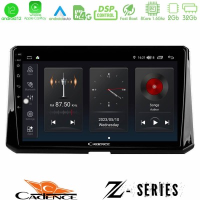 Cadence Z Series Toyota Corolla 2019-2022 8core Android12 2+32GB Navigation Multimedia Tablet 9