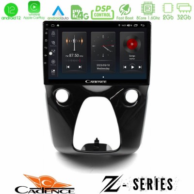 Cadence Z Series Toyota Aygo | Citroen C1 | Peugeot 108 8core Android12 2+32GB Navigation Multimedia 10