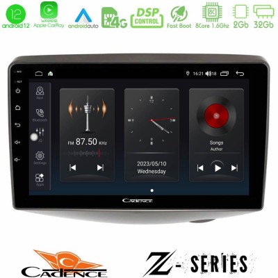 Cadence Z Series Toyota Yaris 1999 - 2006 8core Android12 2+32GB Navigation Multimedia Tablet 9