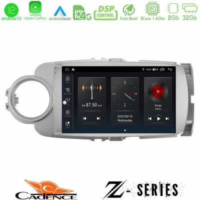 Cadence Z Series Toyota Yaris 8core Android12 2+32GB Navigation Multimedia Tablet 9