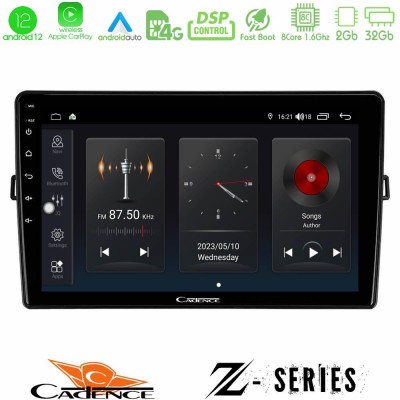 Cadence Z Series Toyota Auris 8core Android12 2+32GB Navigation Multimedia Tablet 10