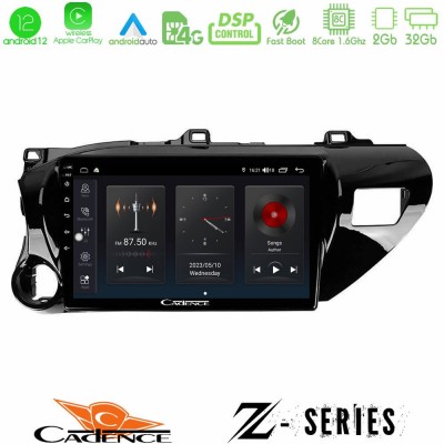 Cadence Z Series Toyota Hilux 2017-2021 8core Android12 2+32GB Navigation Multimedia Tablet 10