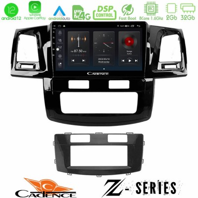 Cadence Z Series Toyota Hilux 2007-2011 8core Android12 2+32GB Navigation Multimedia Tablet 9