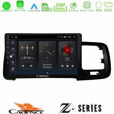 Cadence Z Series Volvo S60 2010-2018 8core Android12 2+32GB Navigation Multimedia Tablet 9