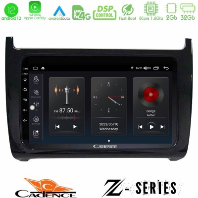 Cadence Z Series Vw Polo 8core Android12 2+32GB Navigation Multimedia Tablet 9