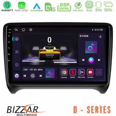 Bizzar D Series Audi TT B7 8core Android13 2+32GB Navigation Multimedia Tablet 9