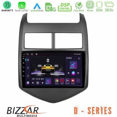 Bizzar D Series Chevrolet Aveo 2011-2017 8core Android13 2+32GB Navigation Multimedia Tablet 9
