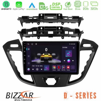 Bizzar D Series Ford Transit Custom/Tourneo Custom 8core Android13 2+32GB Navigation Multimedia Tablet 9