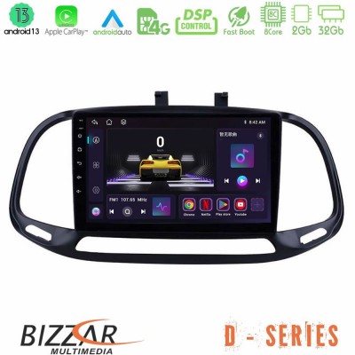 Bizzar D Series Fiat Doblo 2015-2022 8core Android13 2+32GB Navigation Multimedia Tablet 9