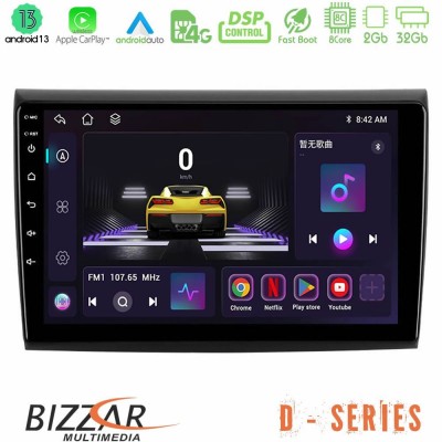 Bizzar D Series Fiat Bravo 8core Android13 2+32GB Navigation Multimedia Tablet 9
