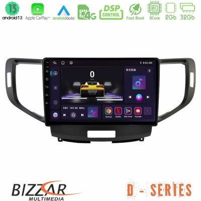 Bizzar D Series Honda Accord 2008-2015 8core Android13 2+32GB Navigation Multimedia Tablet 9