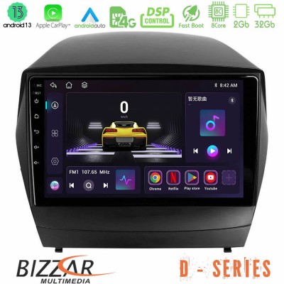 Bizzar D Series Hyundai IX35 Auto A/C 8core Android13 2+32GB Navigation Multimedia Tablet 9