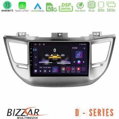 Bizzar D Series Hyundai Tucson 2015-2018 8Core Android13 2+32GB Navigation Multimedia Tablet 9