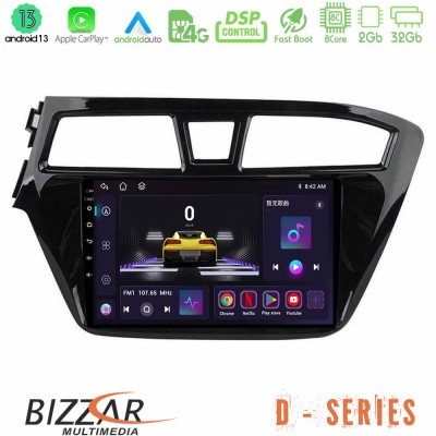Bizzar D Series Hyundai i20 2014-2018 8core Android13 2+32GB Navigation Multimedia Tablet 9