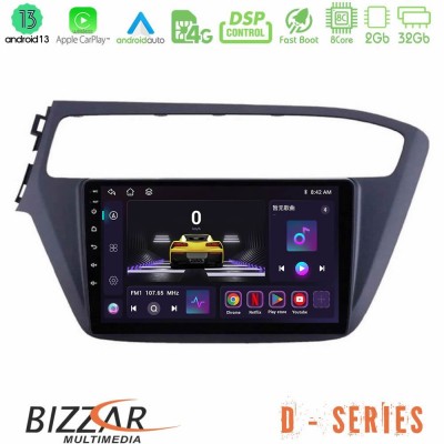Bizzar D Series Hyundai i20 8core Android13 2+32GB Navigation Multimedia Tablet 9