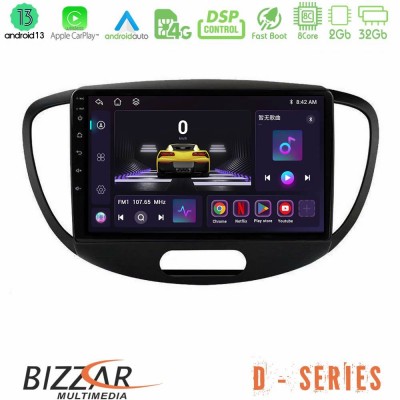 Bizzar D Series Hyundai i10 2008-2014 8core Android13 2+32GB Navigation Multimedia Tablet 9