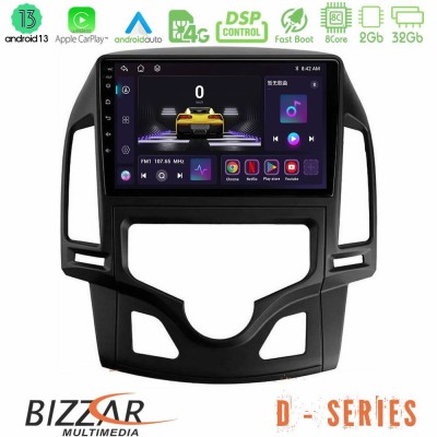 Bizzar D Series Hyundai i30 2007-2012 Auto A/C 8core Android13 2+32GB Navigation Multimedia Tablet 9