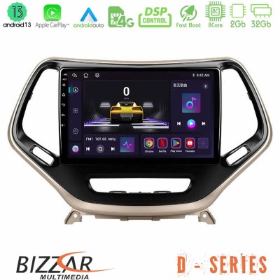 Bizzar D Series Jeep Cherokee 2014-2019 8core Android13 2+32GB Navigation Multimedia Tablet 9