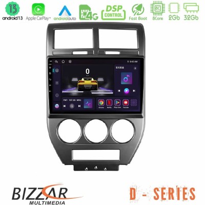 Bizzar D Series Jeep Compass/Patriot 2007-2008 8core Android13 2+32GB Navigation Multimedia Tablet 10