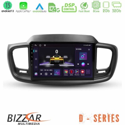 Bizzar D Series Kia Sorento 2018-2021 8Core Android13 2+32GB Navigation Multimedia Tablet 9