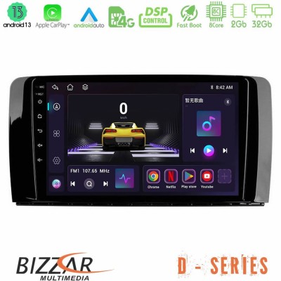 Bizzar D Series Mercedes R Class 8core Android13 2+32GB Navigation Multimedia Tablet 9