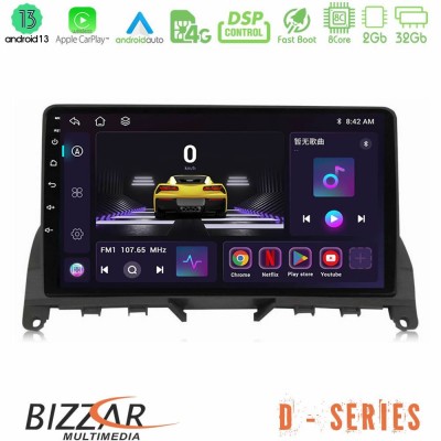 Bizzar D Series Mercedes C Class W204 8core Android13 2+32GB Navigation Multimedia Tablet 9