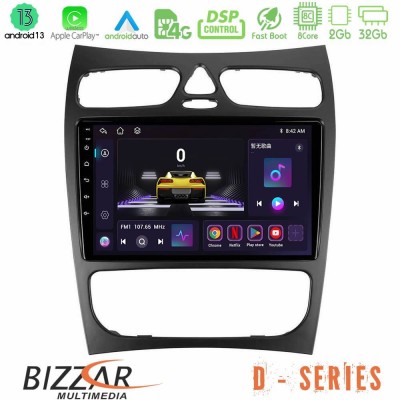 Bizzar D Series Mercedes CLK Class W209 2000-2004 8core Android13 2+32GB Navigation Multimedia Tablet 9