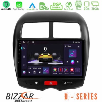 Bizzar D Series Mitsubishi ASX 8core Android13 2+32GB Navigation Multimedia Tablet 10