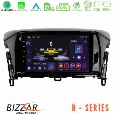 Bizzar D Series Mitsubishi Eclipse Cross 8core Android13 2+32GB Navigation Multimedia Tablet 9