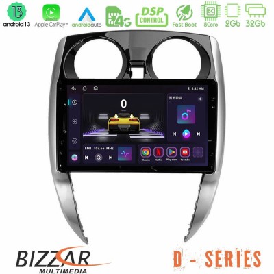 Bizzar D Series Nissan Note 2013-2018 8core Android13 2+32GB Navigation Multimedia Tablet 10