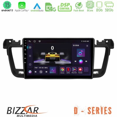 Bizzar D Series Peugeot 508 2010-2018 8core Android13 2+32GB Navigation Multimedia Tablet 9