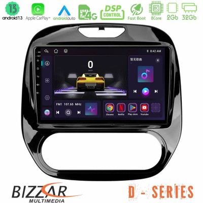 Bizzar D Series Renault Captur 2013-2019 (Manual AC) 8core Android13 2+32GB Navigation Multimedia Tablet 9