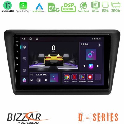 Bizzar D Series Skoda Rapid 2013-2017 8core Android13 2+32GB Navigation Multimedia Tablet 9