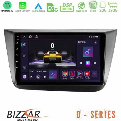 Bizzar D Series Seat Altea 2004-2015 8core Android13 2+32GB Navigation Multimedia Tablet 9