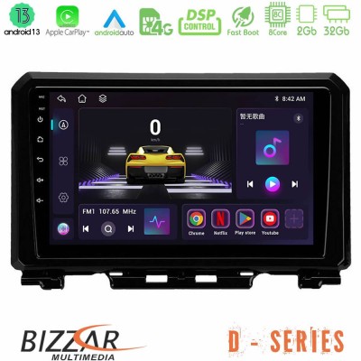 Bizzar D Series Suzuki Jimny 2018-2022 8core Android13 2+32GB Navigation Multimedia Tablet 9