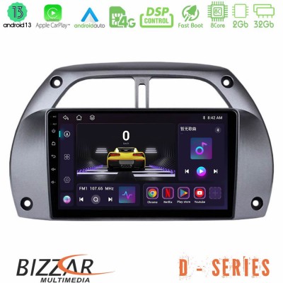Bizzar D Series Toyota RAV4 2001 - 2006 8core Android13 2+32GB Navigation Multimedia Tablet 9