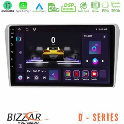 Bizzar D Series Toyota Avensis T25 02/2003–2008 8core Android13 2+32GB Navigation Multimedia Tablet 9