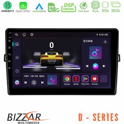 Bizzar D Series Toyota Auris 8core Android13 2+32GB Navigation Multimedia Tablet 10